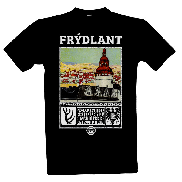 Tričko s potlačou Frýdlant 001 / Black