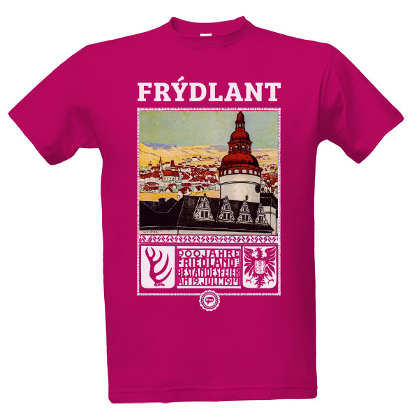 Tričko s potlačou Frýdlant 001 / Fuchsia