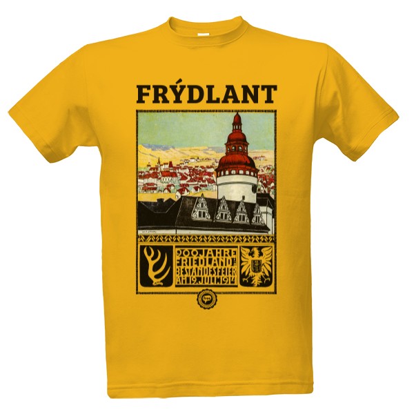 Tričko s potiskem Frýdlant 001 / Gold