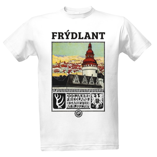 Tričko s potlačou Frýdlant 001 / White