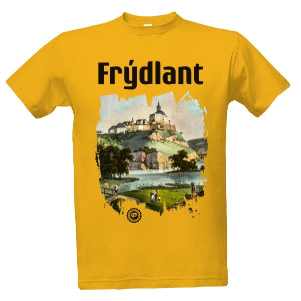 Tričko s potlačou Frýdlant 002 / Gold
