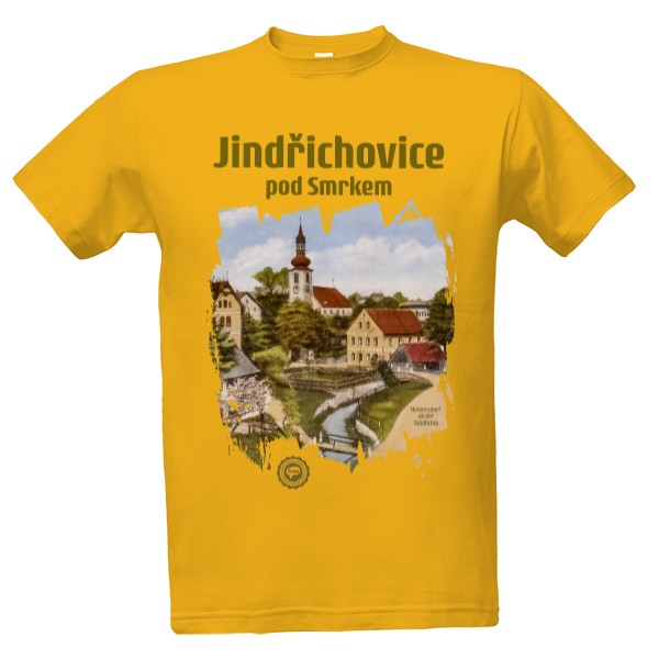 Tričko s potiskem Jindřichovice pod Smrkem 001 / Gold