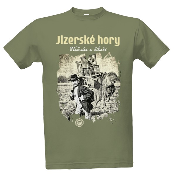 Tričko s potlačou Jizerské hory 001 / Army