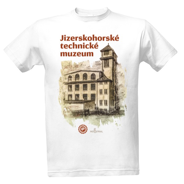 Tričko s potiskem Jizerskohorské technické muzeum 001 / White