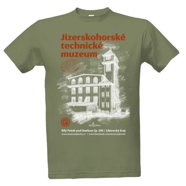 Tričko s potiskem Jizerskohorské technické muzeum 002 / Army