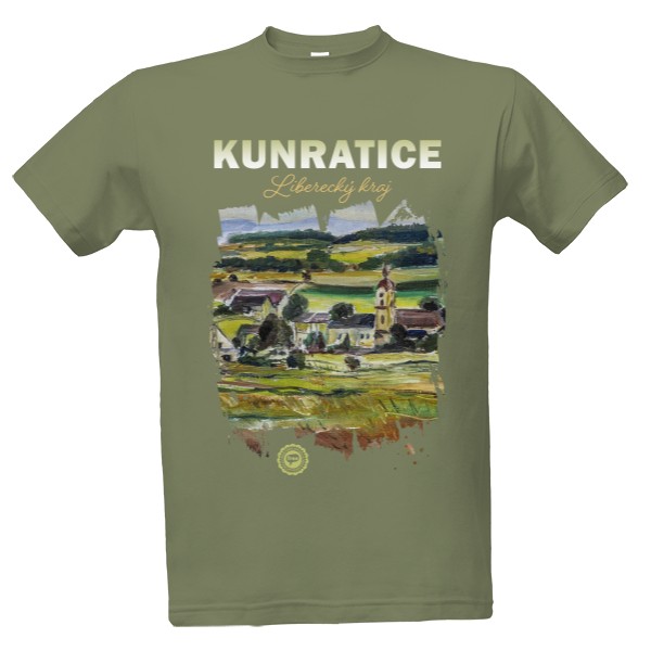 Tričko s potlačou Kunratice 001 / Army