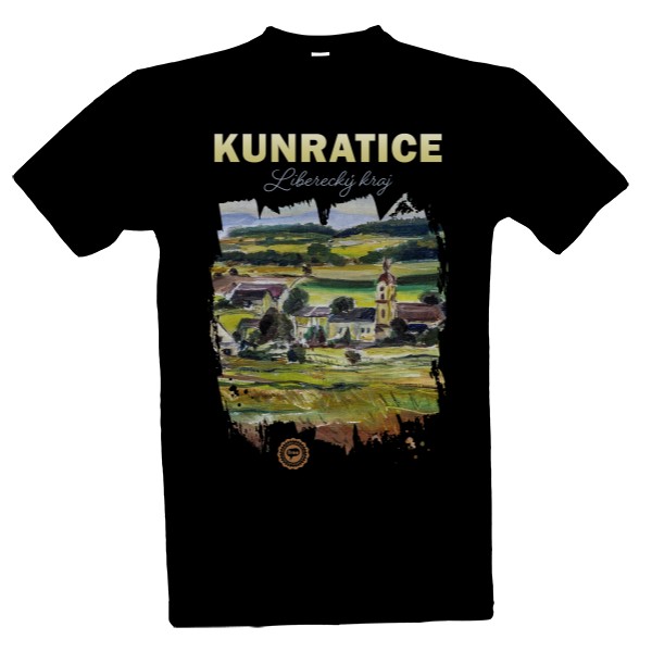 Tričko s potlačou Kunratice 001 / Black