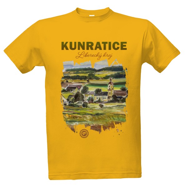 Tričko s potlačou Kunratice 001 / Gold