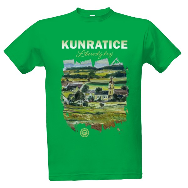 Tričko s potlačou Kunratice 001 / Green