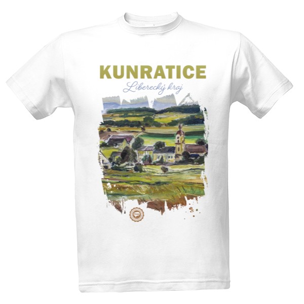 Tričko s potlačou Kunratice 001 / White