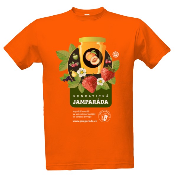 Tričko s potlačou Kunratická Jamparáda / Orange