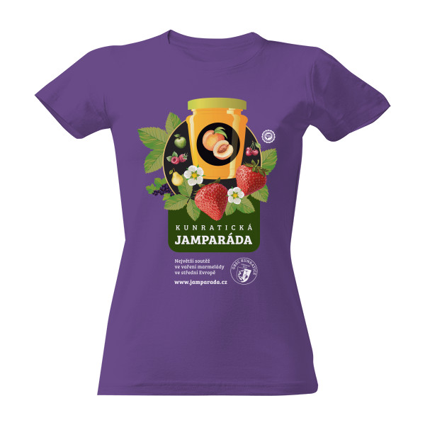 Tričko s potiskem Kunratická Jamparáda / Purple / Woman