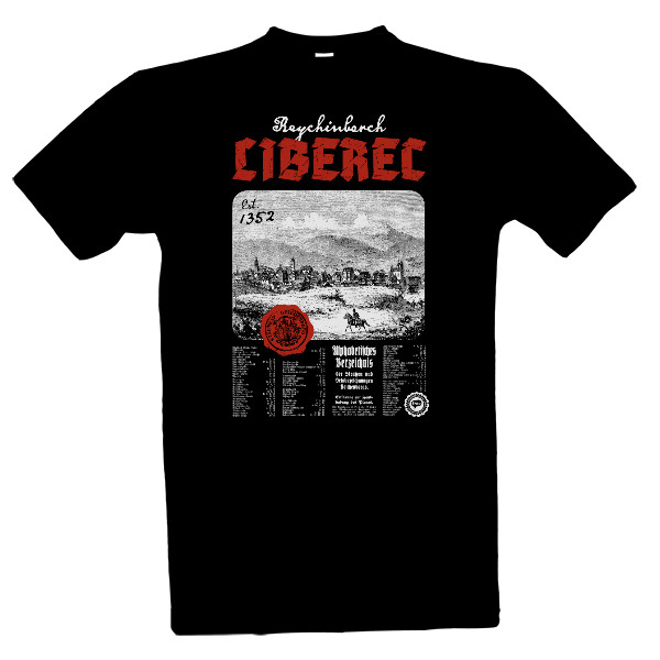 Tričko s potiskem Liberec 001 / Black