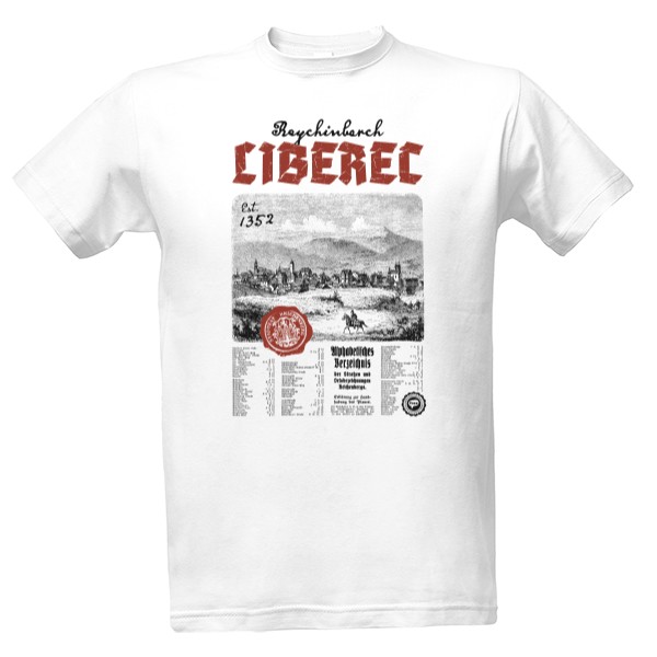 Tričko s potiskem Liberec 001 / White