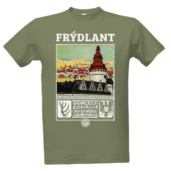 Tričko s potiskem Frýdlant 001 / Khaki