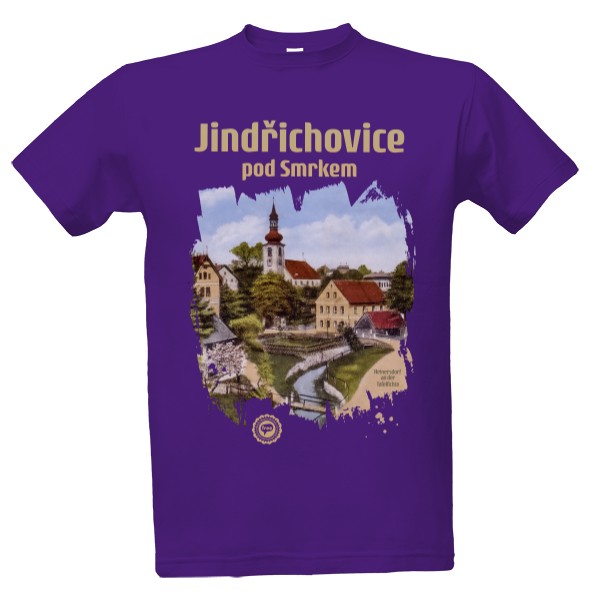 Tričko s potiskem Jindřichovice pod Smrkem 001 / Purple