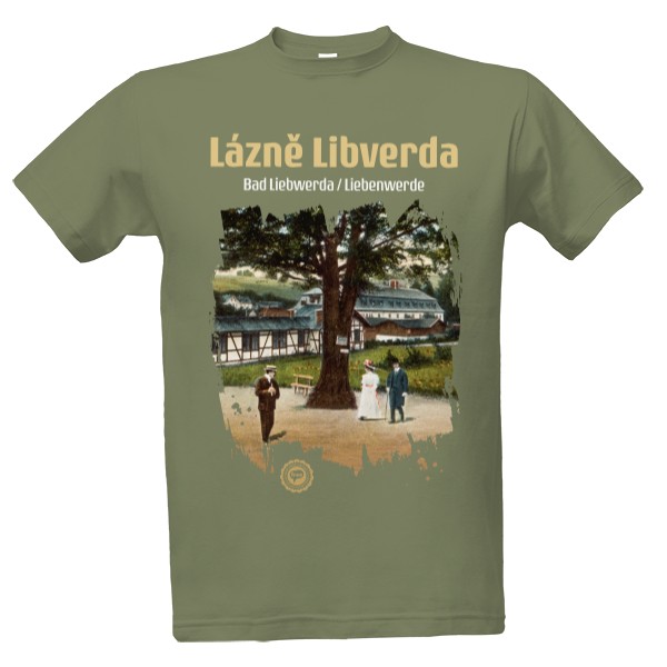 Tričko s potiskem Lázně Libverda 001 / Khaki